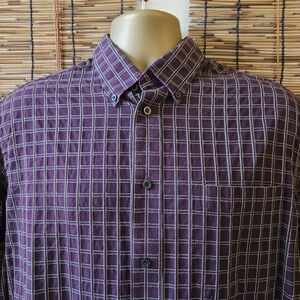 Consensus Windowpane Textured Button Down Shirt